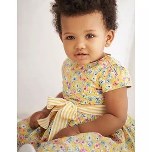 Ralph Lauren Baby Girls Floral-Print Fit & Flare Cotton Dress
